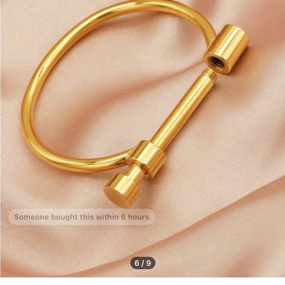 D ring snaffle bracelet silver - Picture 3 of 4